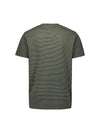No Excess Crew Tee: Thin Pin Stripe - Dark Steel