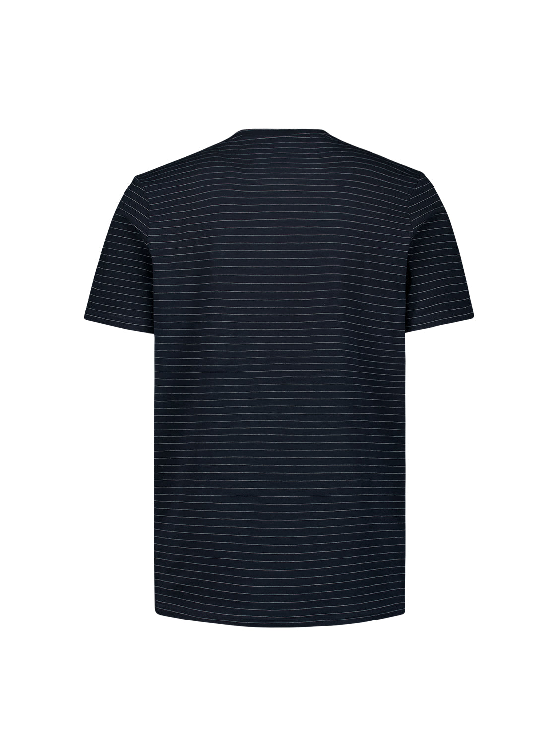 No Excess Crew Tee: Pin Stripe - Deep Blue
