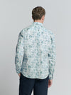 No Excess Long Sleeve Shirt: Water Colour Print - Chalk