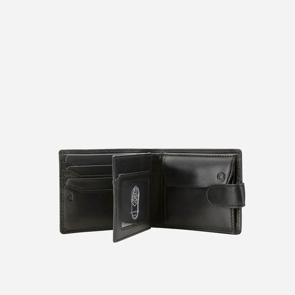 Jekyll & Hide Bifold tabbed Leather Wallet - Black
