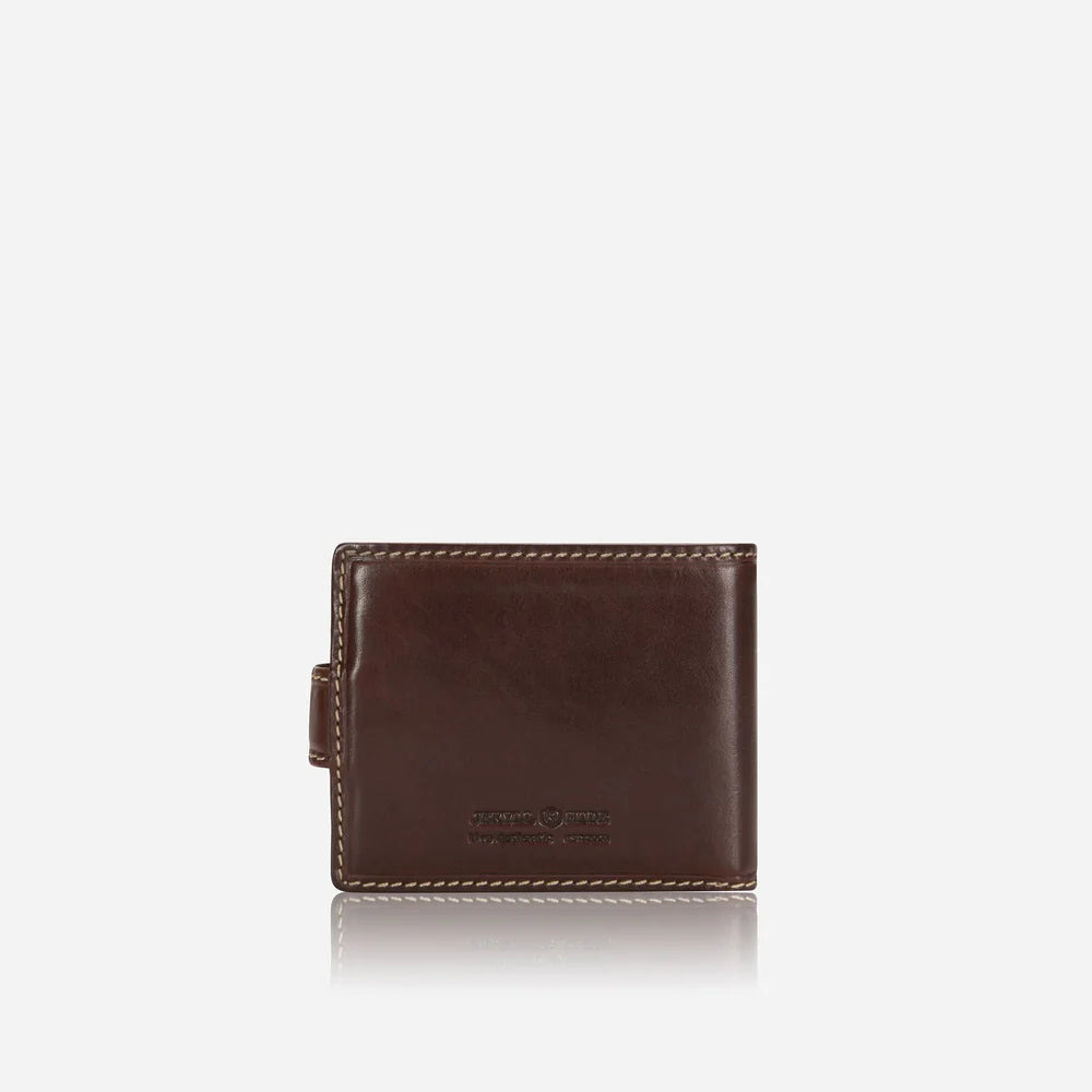 Jekyll & Hide Bifold tabbed Leather Wallet - Mocha