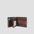 Jekyll & Hide Bifold tabbed Leather Wallet - Mocha