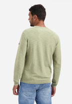 No Excess Pull Over Crew Neck Jumper - Light Moss