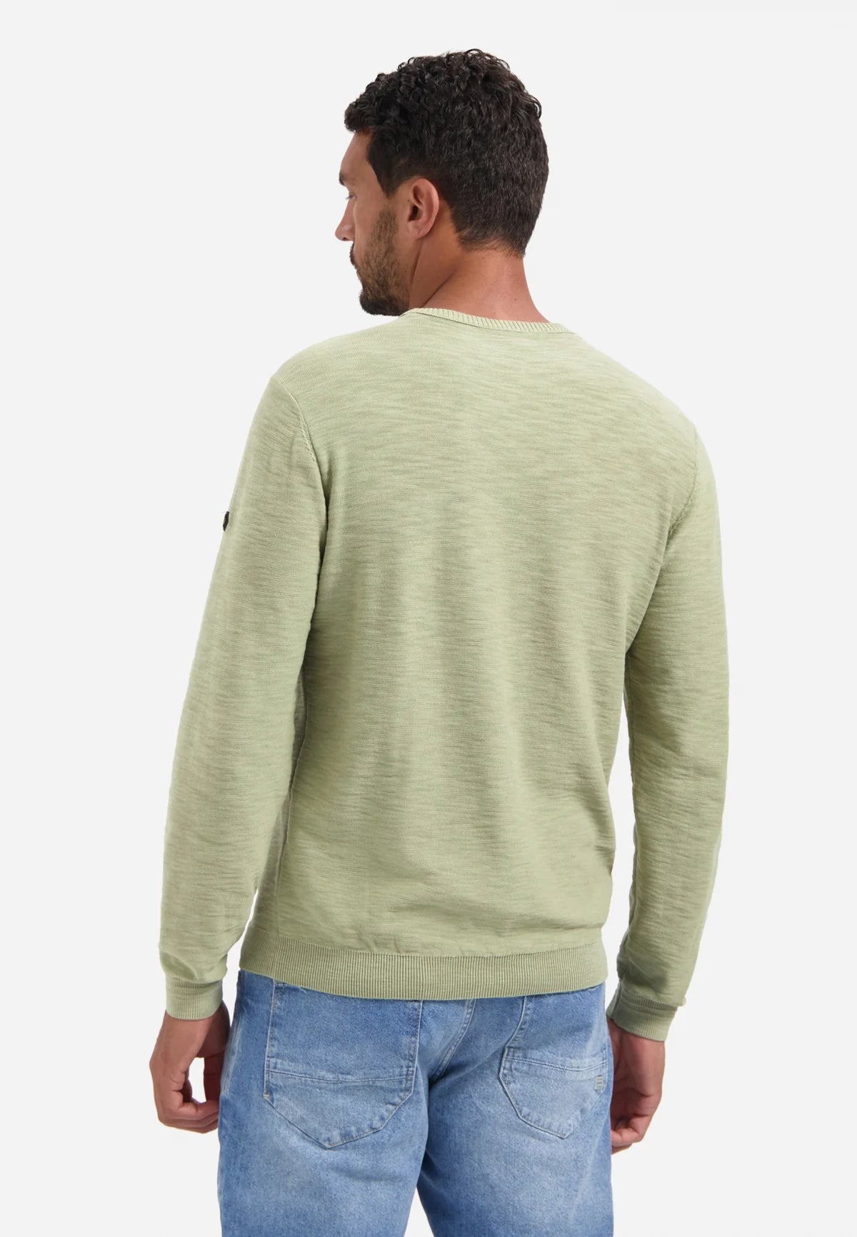 No Excess Pull Over Crew Neck Jumper - Light Moss
