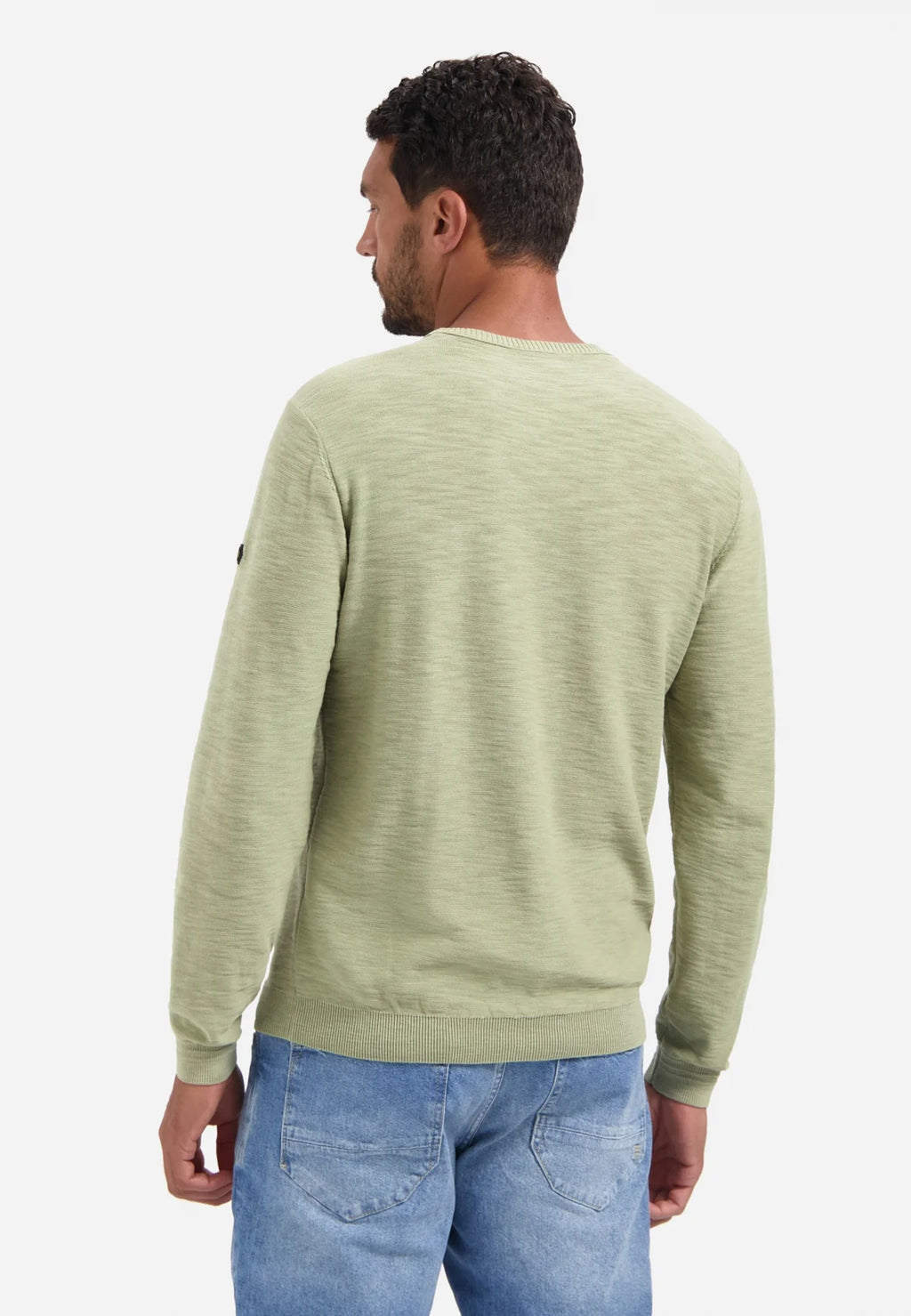 No Excess Pull Over Crew Neck Jumper - Light Moss