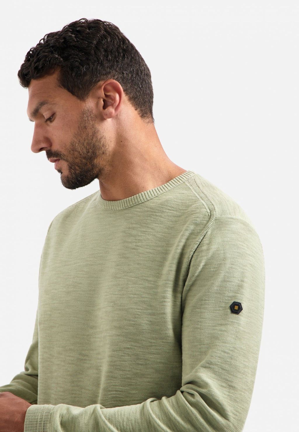 No Excess Pull Over Crew Neck Jumper - Light Moss