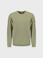 No Excess Pull Over Crew Neck Jumper - Light Moss