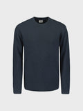 No Excess Pull Over Crew Neck Jacquard Jumper - Night