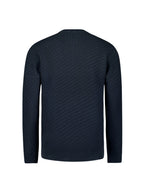 No Excess Pull Over Crew Neck Jacquard Jumper - Night