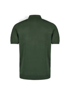 No Excess Jacquard Zip Polo - Dark Green