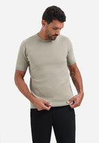 No Excess  Solid Jacquard Tee - Clay