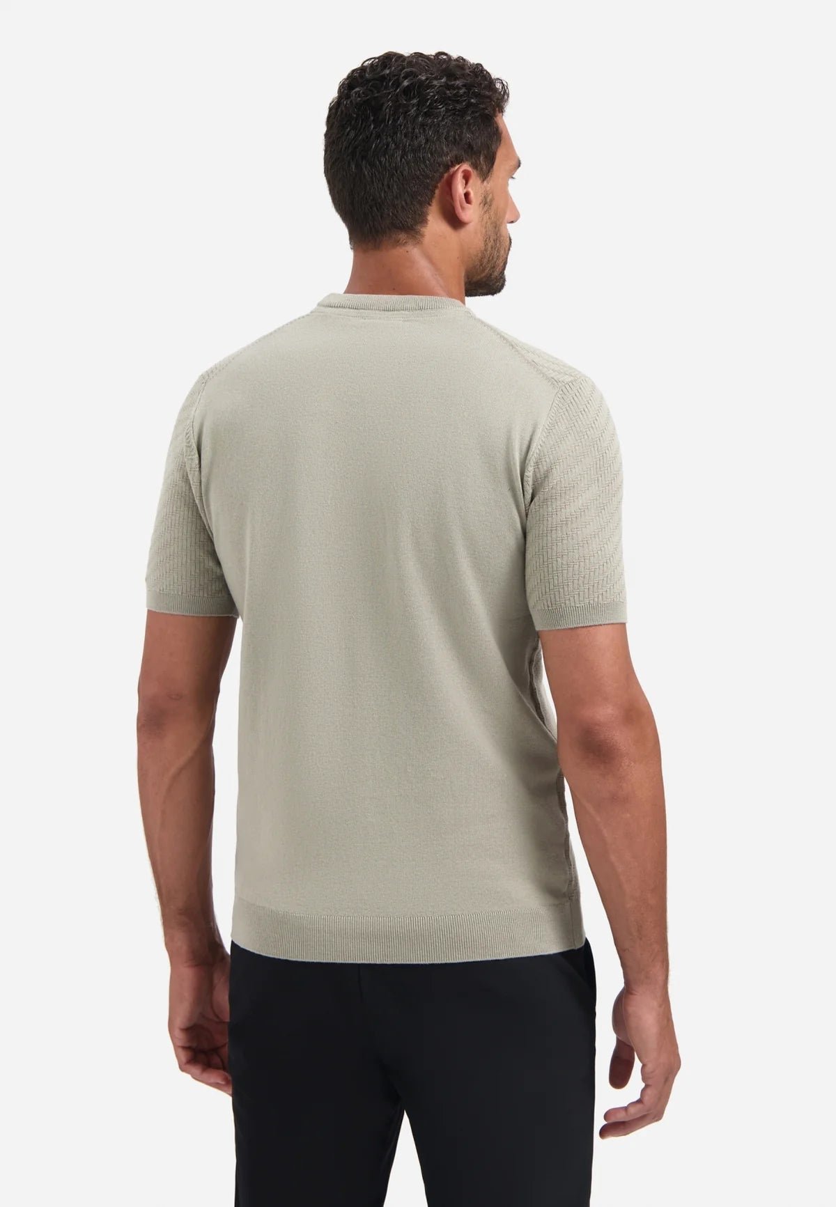 No Excess  Solid Jacquard Tee - Clay