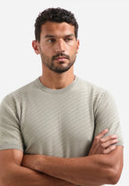 No Excess  Solid Jacquard Tee - Clay