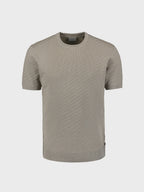 No Excess  Solid Jacquard Tee - Clay