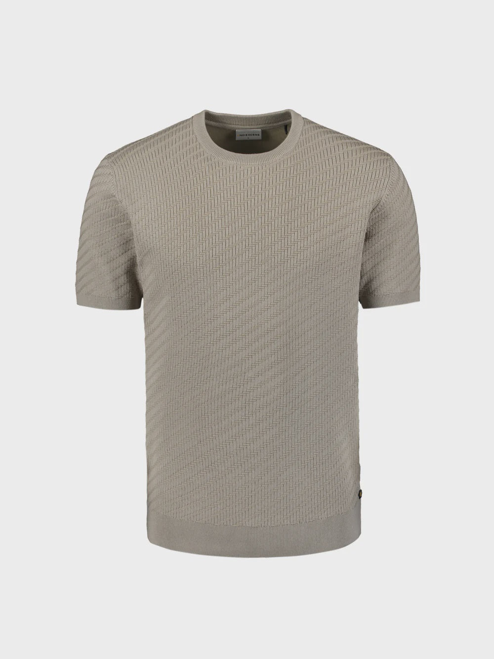 No Excess  Solid Jacquard Tee - Clay