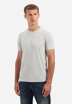 No Excess Crew Tee: Basic Plain - Grey Melange