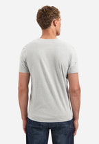 No Excess Crew Tee: Basic Plain - Grey Melange