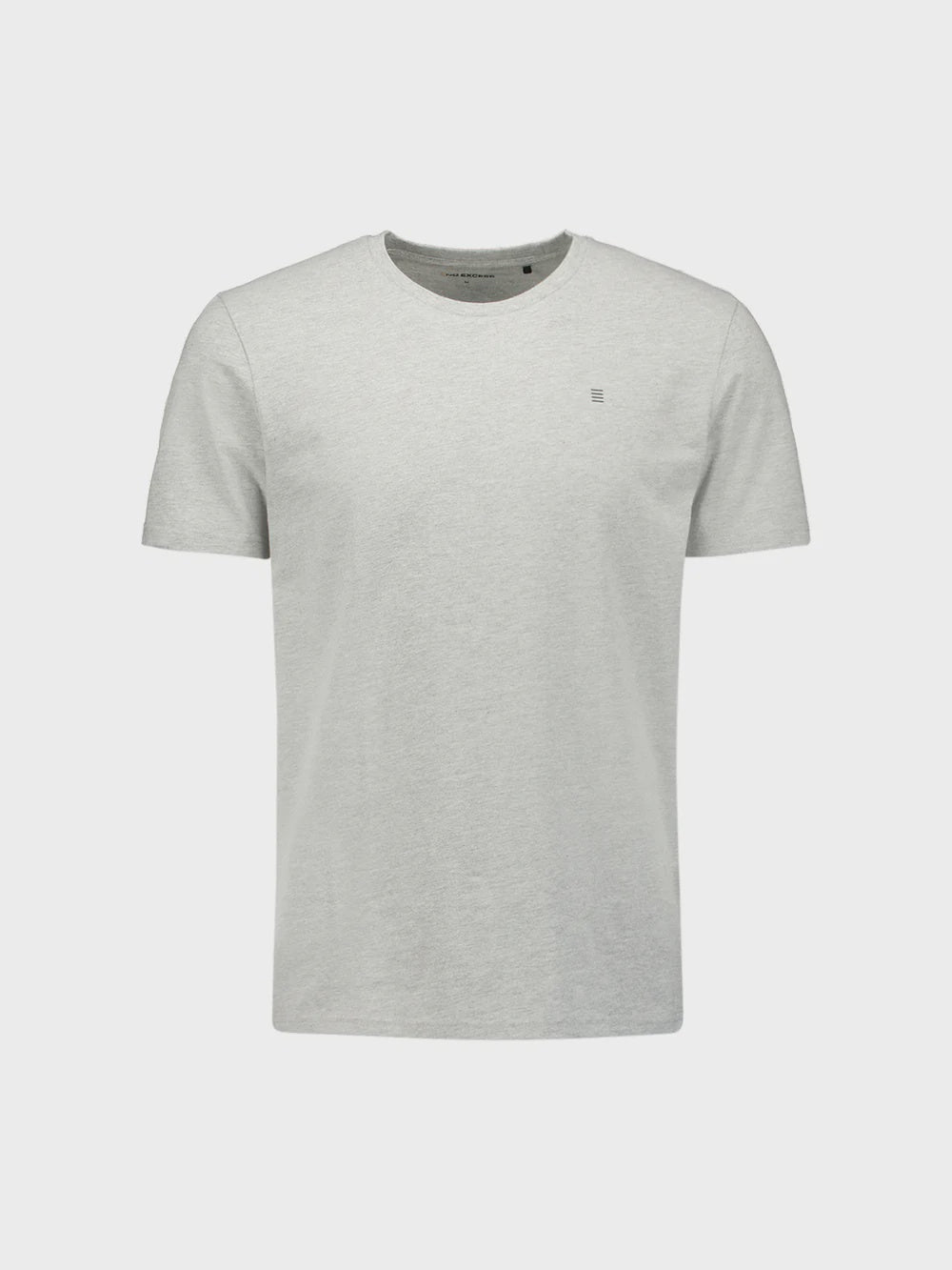 No Excess Crew Tee: Basic Plain - Grey Melange