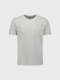 No Excess Crew Tee: Basic Plain - Grey Melange