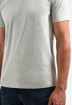 No Excess Crew Tee: Basic Plain - Grey Melange