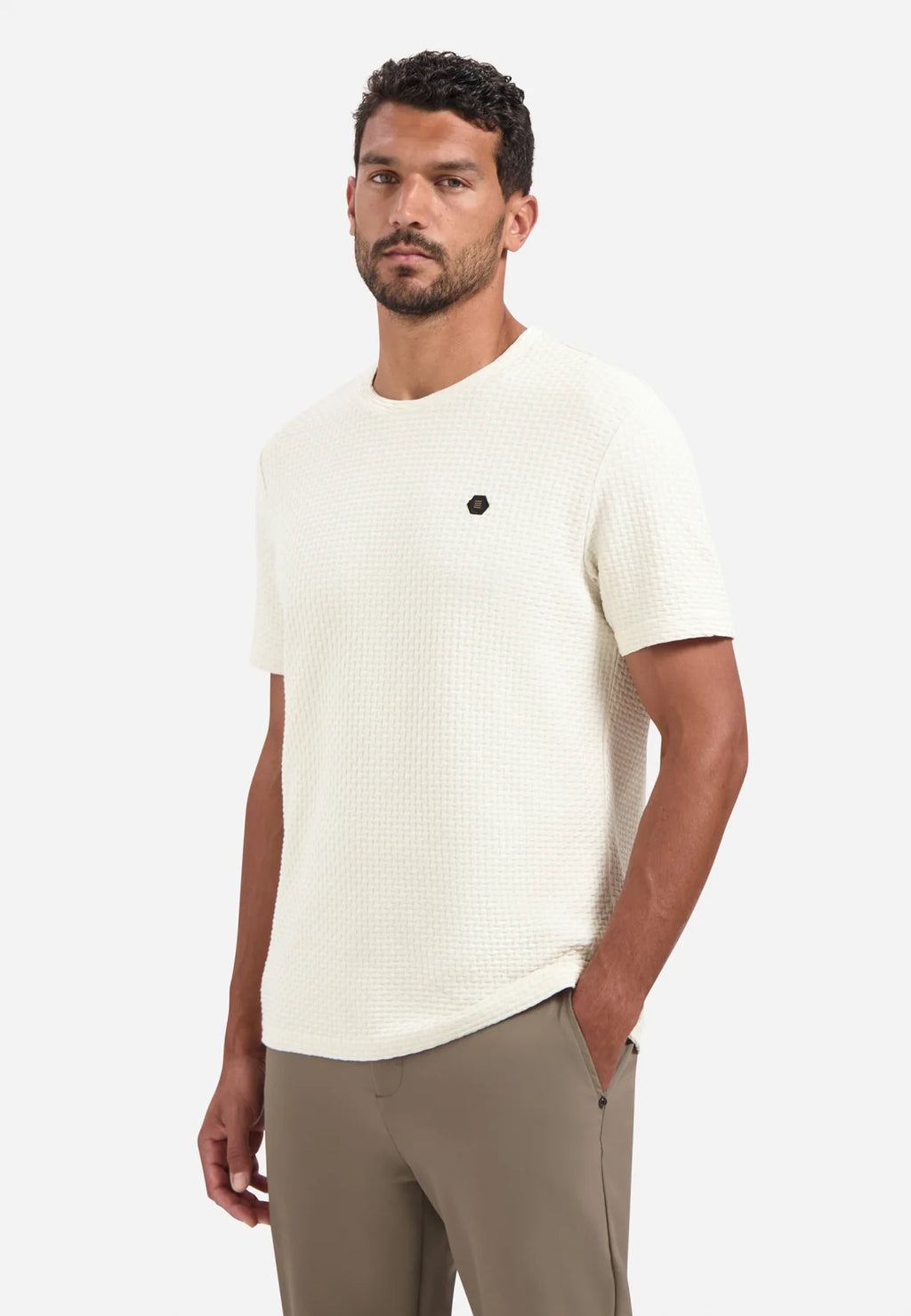 No Excess Crew Tee: Relief Jacquard Blocks - Kit