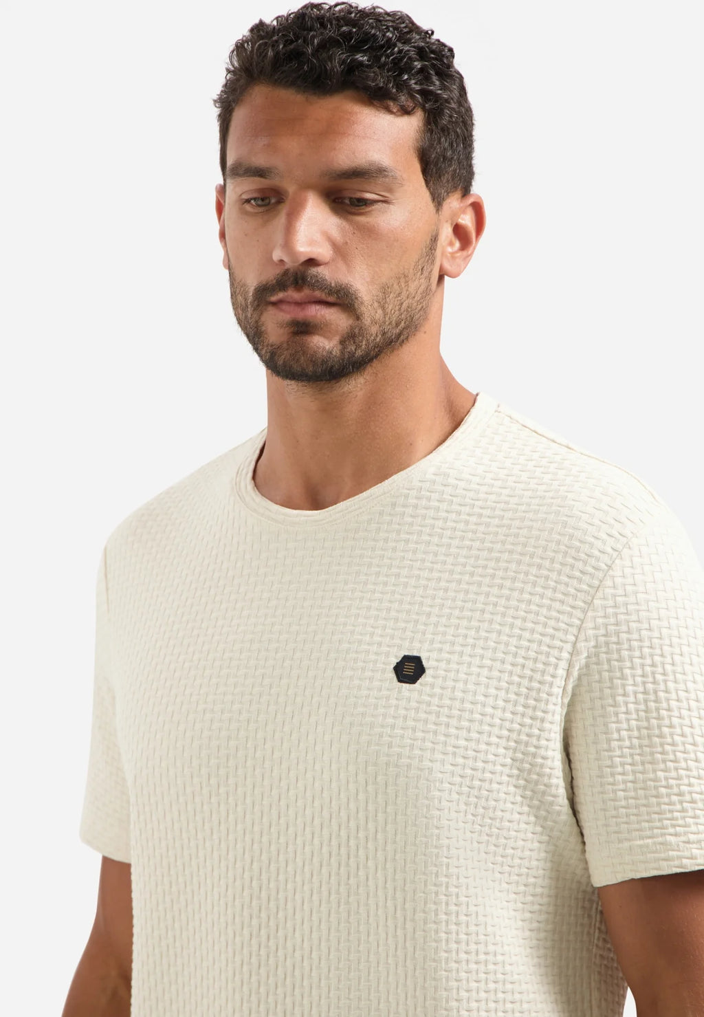 No Excess Crew Tee: Relief Jacquard Blocks - Kit