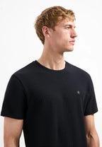 No Excess Crew Tee: Peached - Black