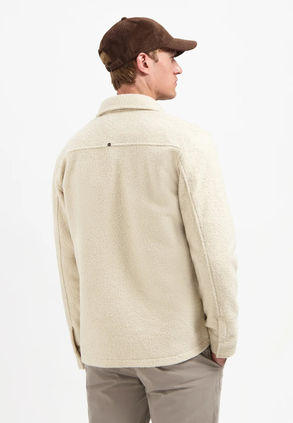 No Excess Full Zip Wool Look Overshirt - Kit