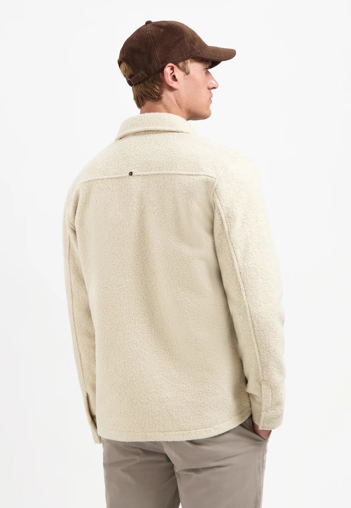 No Excess Full Zip Wool Look Overshirt - Kit