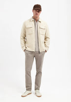 No Excess Full Zip Wool Look Overshirt - Kit