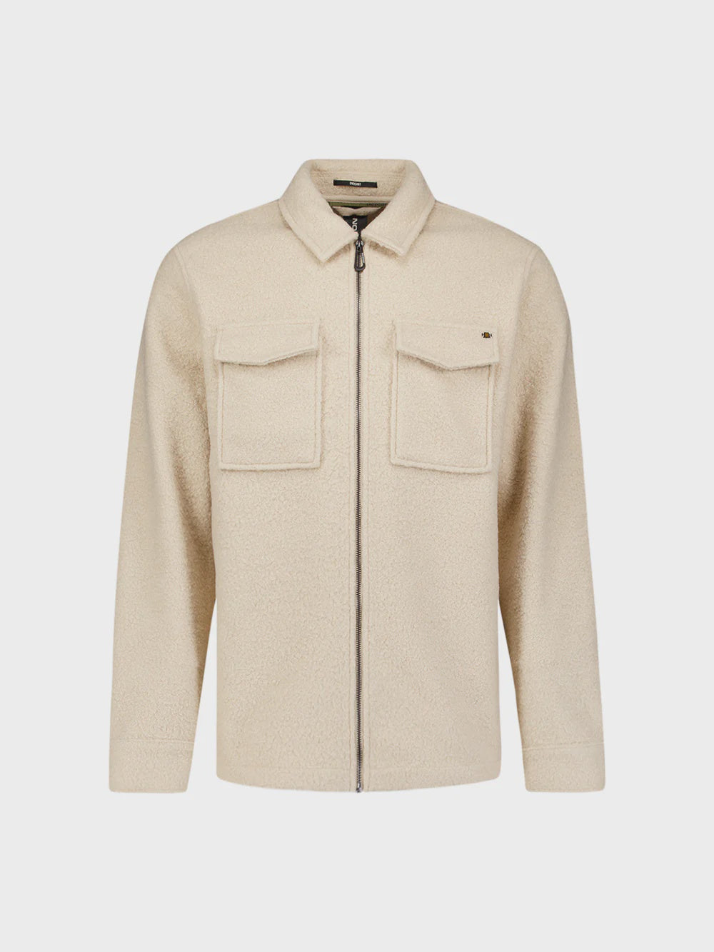 No Excess Full Zip Wool Look Overshirt - Kit