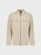 No Excess Full Zip Wool Look Overshirt - Kit