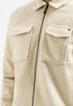No Excess Full Zip Wool Look Overshirt - Kit