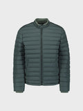 No Excess Padded Jacket with Knited Detailing - Dark Steel