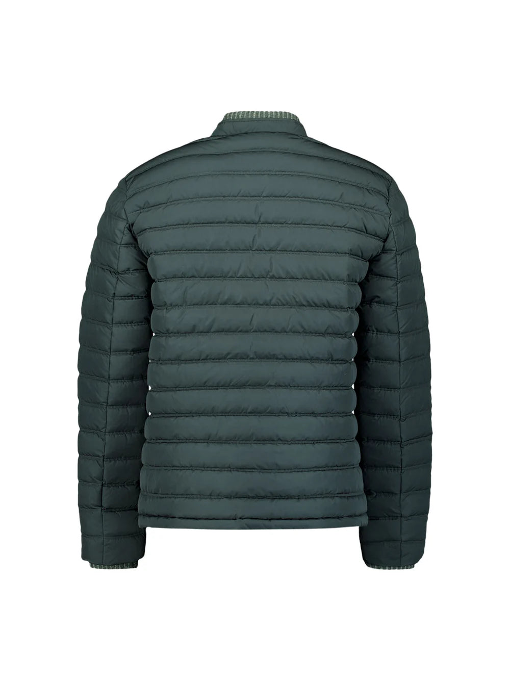 No Excess Padded Jacket with Knited Detailing - Dark Steel