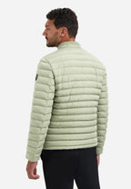 No Excess Padded Jacket with Knited Detailing - Light Moss