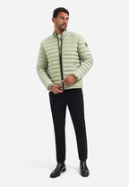 No Excess Padded Jacket with Knited Detailing - Light Moss