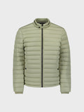 No Excess Padded Jacket with Knited Detailing - Light Moss
