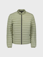 No Excess Padded Jacket with Knited Detailing - Light Moss