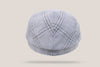 Marseille Linen Driving Cap - Sky