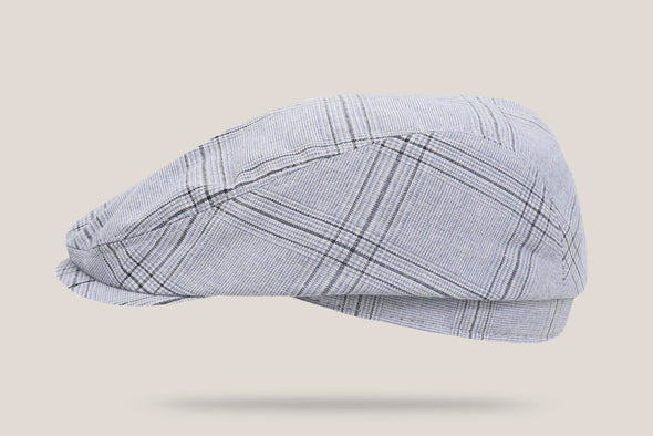 Marseille Linen Driving Cap - Sky
