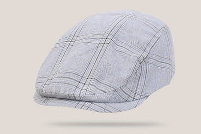 Marseille Linen Driving Cap - Sky