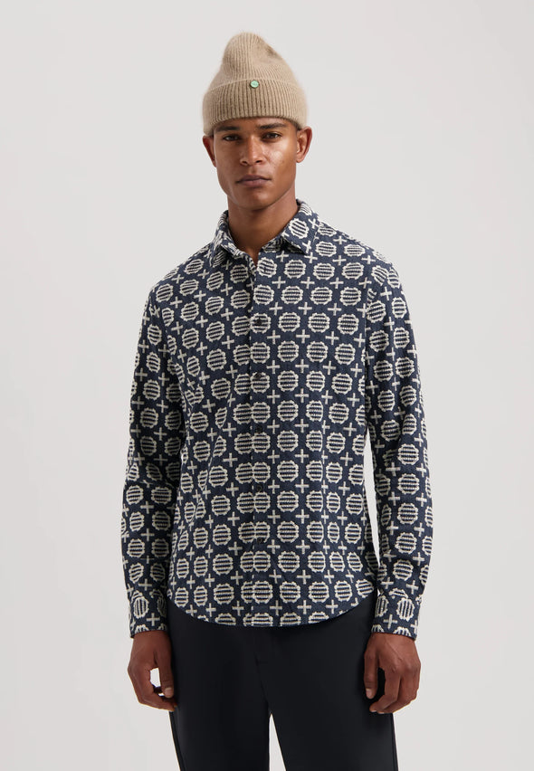 Dstrezzed Long Sleeve Shirt: Embroided Ray - Collegiate blue