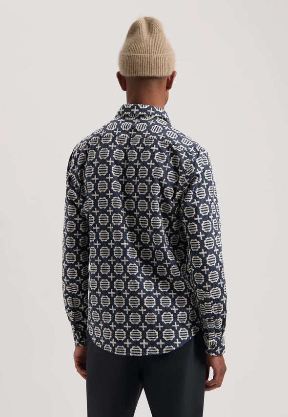 Dstrezzed Long Sleeve Shirt: Embroided Ray - Collegiate blue