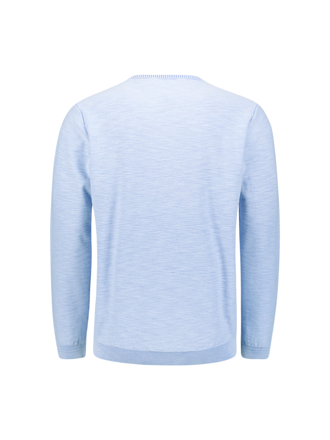 No Excess Crewneck Pullover Stone Washed Jumper - Blue