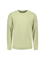 No Excess Crewneck Pullover Stone Washed Jumper - Green