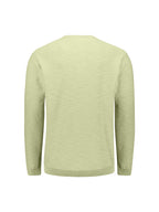 No Excess Crewneck Pullover Stone Washed Jumper - Green