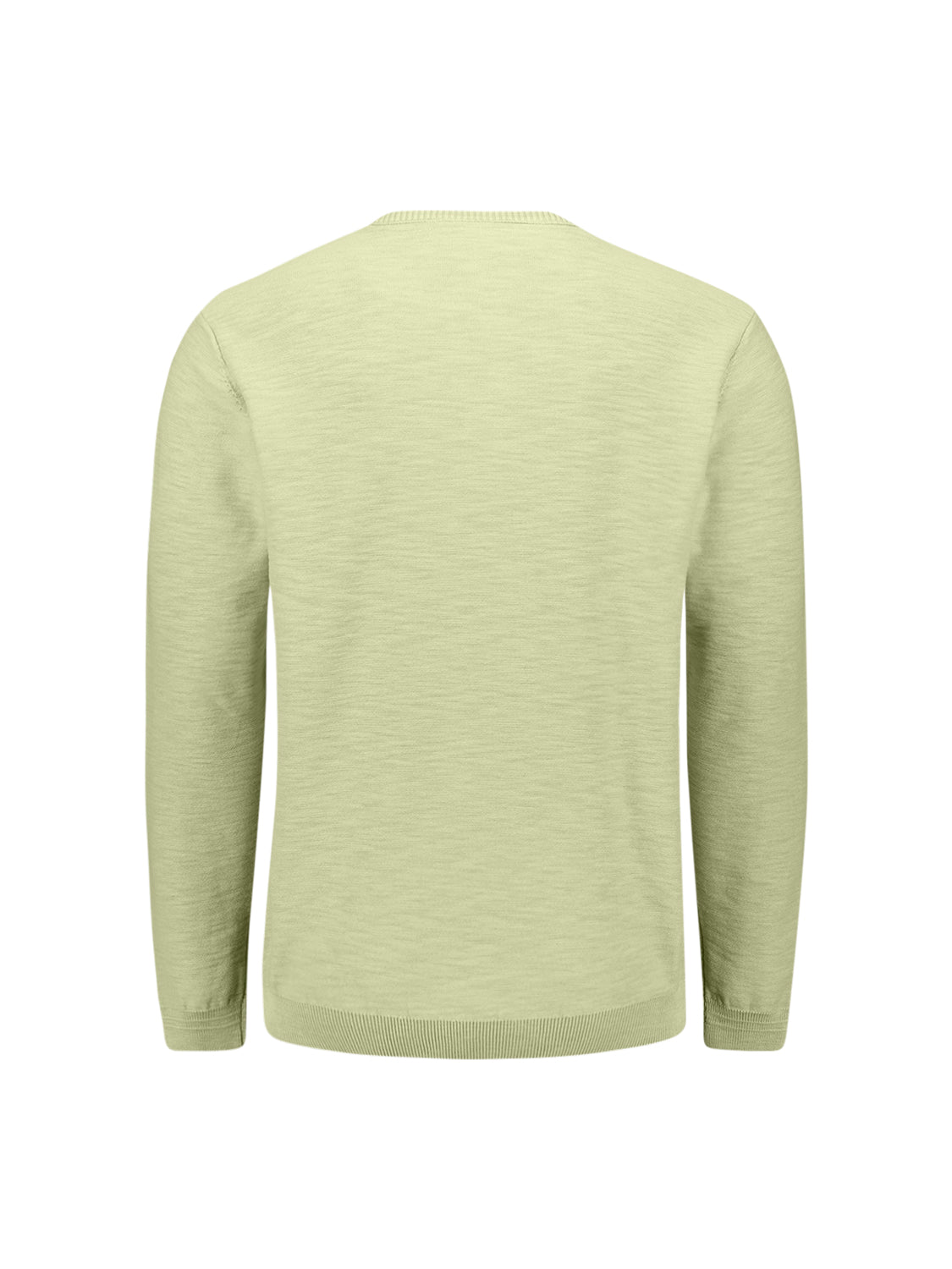 No Excess Crewneck Pullover Stone Washed Jumper - Green