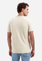 No Excess Jacquard Crepe Plain Tee - Desert
