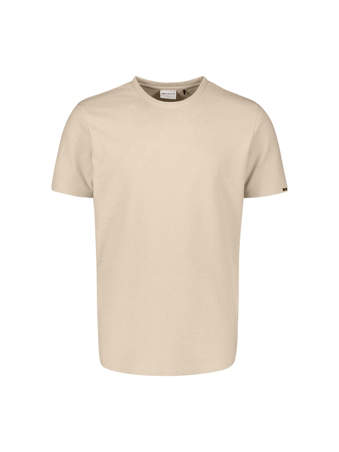 No Excess Jacquard Crepe Plain Tee - Desert